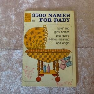 👗Pre-Owned Vintage Baby Name Book 1962